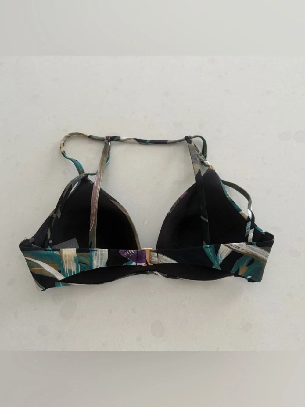 Vince Camuto Printed Molded Bikini Top Butterfly Small - Picture 4 of 5